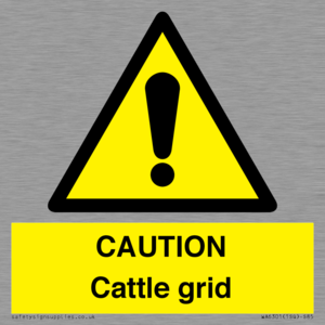 CAUTION Cattle grid